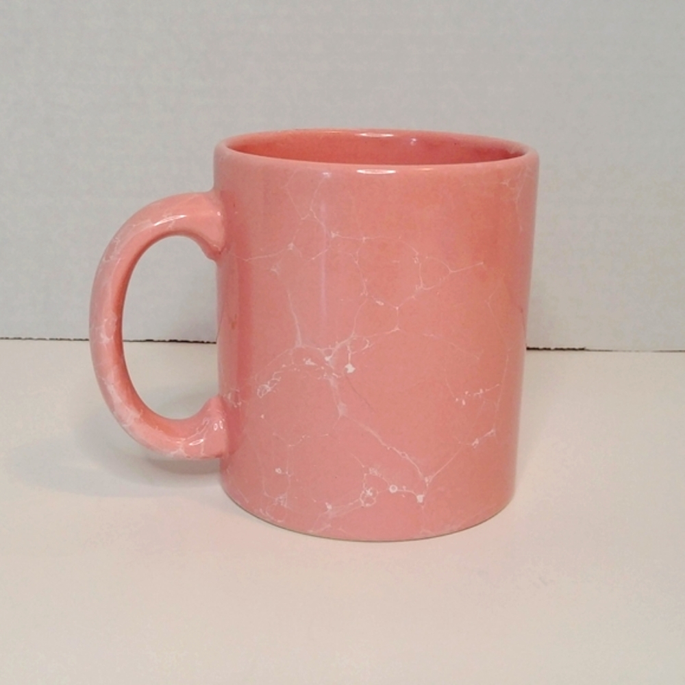 Pink Marble Ceramic Waechterbach W Germany Mug Cup